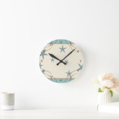 Horloge Ronde Décor Moderne Maison de plage Starfish Dollar de s (Maison)