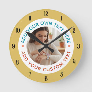 Horloge Ronde Décor personnalisé - Cadeau personnalisé