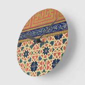 Horloge Ronde Décorations arabes (litho couleur) (Angle)