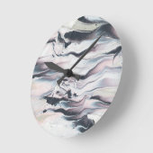 Horloge Ronde Découpe marbling V (Angle)
