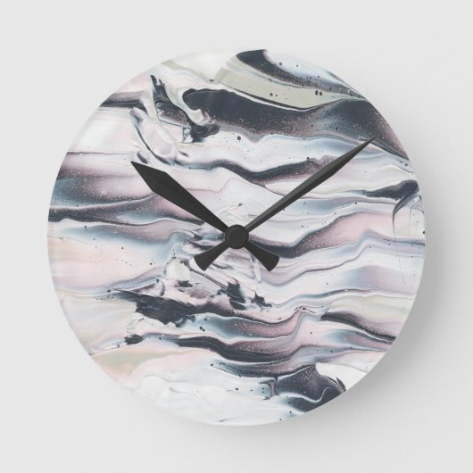 Horloge Ronde Découpe marbling V (Recto)