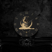 Horloge Ronde Déesse du Zodiaque | Astrologie Sagittaire Or Cosm