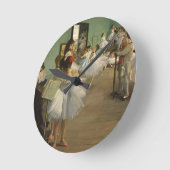 Horloge Ronde Degas Classe Danse Danseurs de ballet Ballerina Ar (Angle)