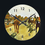 Horloge Ronde Degas : Racehorses Before the Stand<br><div class="desc">Edgar Degas peinture,  Racehorses Before the Stands horloge murale.</div>