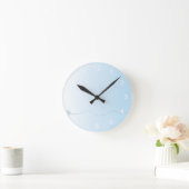 Horloge Ronde Dégradé bleu doux (Maison)