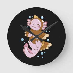 Horloge Ronde Déguisement de dinde Axolotl Amusant