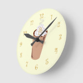 Horloge Ronde Délai de café mignon (Angle)