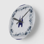 Horloge Ronde Delft blue tile Eastern Gate dans Delft (Angle)