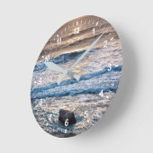 Horloge Ronde Delicate Beach Sunset (Angle)