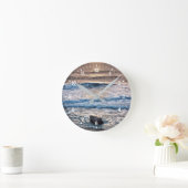 Horloge Ronde Delicate Beach Sunset (Maison)