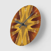 Horloge Ronde Démarrage jaune vintage (Angle)