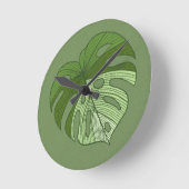 Horloge Ronde Denim vert (Angle)
