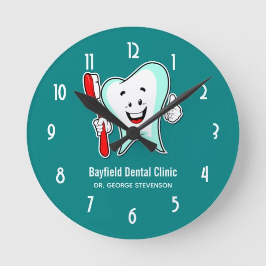 Horloge Ronde Dental Care Happy Tooth (Recto)