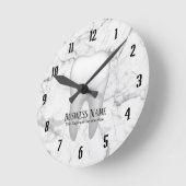 Horloge Ronde Dentiste Bureau Dentaire Blanche dent Marbre moder (Angle)