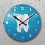 Horloge Ronde Dentiste dentaire 3D Bureau dentaire Eau Bleu<br><div class="desc">Dentiste 3D Dentiste Dentaire Bureau Eau Bleu Horloges.</div>