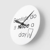 Horloge Ronde Dentiste fais-le ! (Angle)