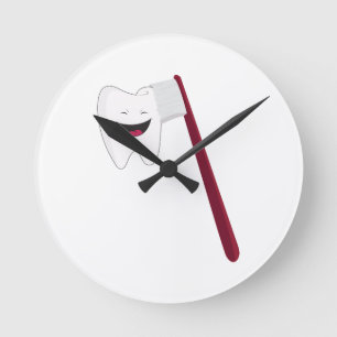 Horloge Ronde Dents de brosse