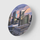 Horloge Ronde Denver Skyline (Angle)