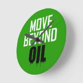 Horloge Ronde Dépasser le pétrole (Angle)