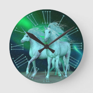 Horloge ronde des auréoles du Nord