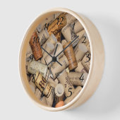 Horloge ronde des bouchons de vin (Angle)