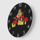 Horloge ronde des champignons (Angle)