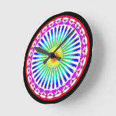 Horloge ronde des fleurs d'été (Angle)