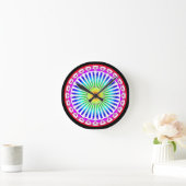 Horloge ronde des fleurs d'été (Maison)