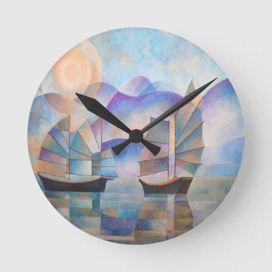 Horloge Ronde Des nuances de tranquillité Joncs orientaux (Recto)