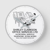 Horloge ronde des services de secrétariat (Recto)