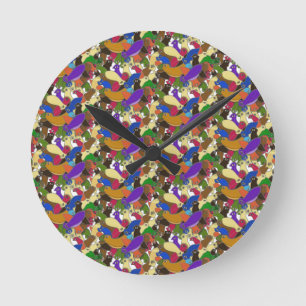 Horloge Ronde Des vers planaires aux yeux louches partout sur le