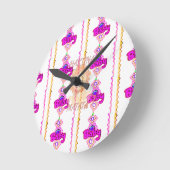 Horloge Ronde Desig des textes de l'industrie graphique de CUB (Angle)