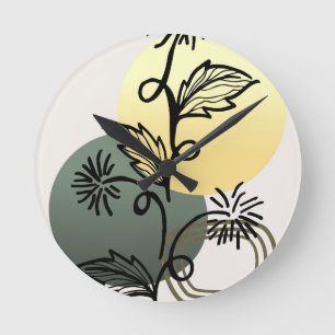 Horloge Ronde Design arrière - plan tendance