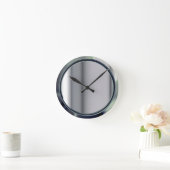 Horloge Ronde Design Chrome métal (Maison)