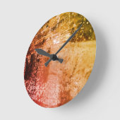 Horloge Ronde Design d'art Abstrait (Angle)