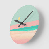 Horloge Ronde Design de plage (Angle)