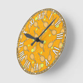 Horloge Ronde Design de tennis (Angle)