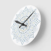 Horloge Ronde Design floral coloré (Angle)