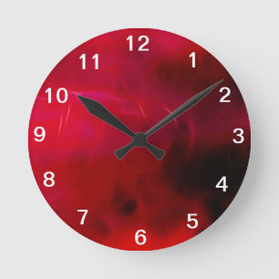 Horloge Ronde Design moderne rouge