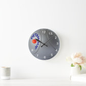 Horloge Ronde Design moderne steel petanque ball (Maison)