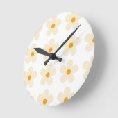 Horloge Ronde design motif de fleurs (Angle)