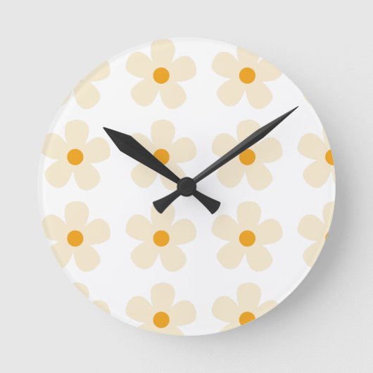 Horloge Ronde design motif de fleurs (Recto)
