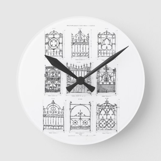 Horloge Ronde Designs for cast-iron gates, from 'Macfarlane's Ca (Recto)