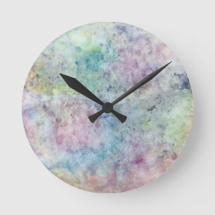 Horloge Ronde dessin abstrait de carte blanche d'aquarelle