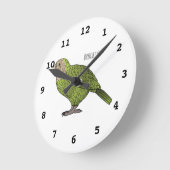 Horloge Ronde dessin animé d'oiseaux de Kakapo (Angle)