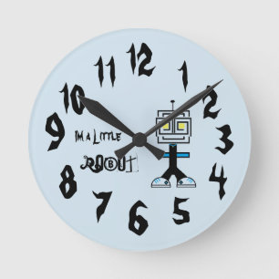 Horloge Ronde dessin animé robotique