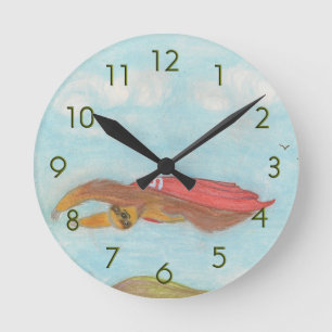 Horloge Ronde Dessin animé Supersloth clock