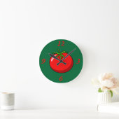 Horloge Ronde Dessin animé Tomato Slice (Maison)