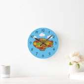 Horloge Ronde Dessin Blimp Style Vintage (Maison)