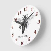 Horloge Ronde Dessin classique de l'illustration de Queen Bee (Angle)